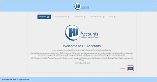 Hi Accounts- Company Setup- Welcome Page